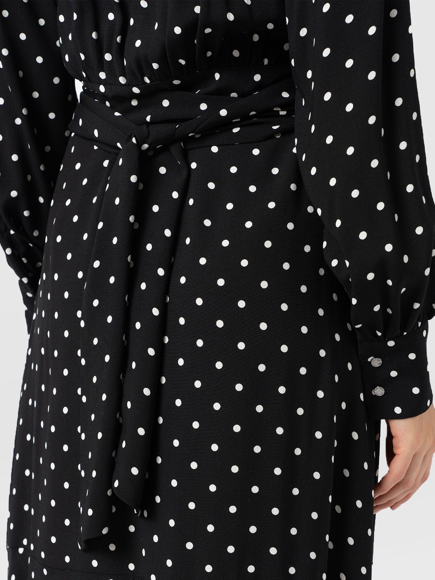 Adaline Zip Up Dress - Black Polka Dot - Women's Dresses | Saint + Sofia® EU