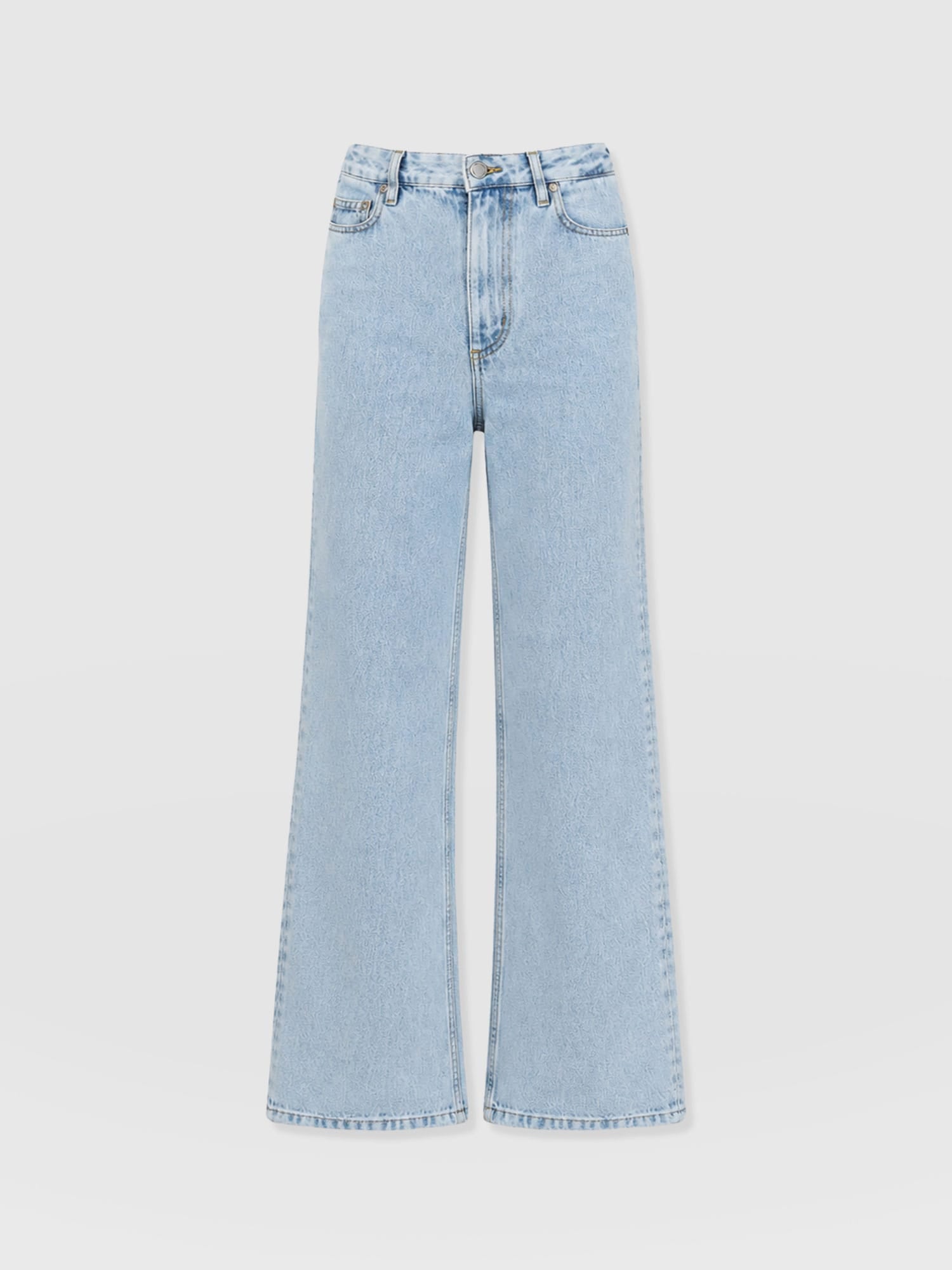 Adjustable Wide Leg Jeans Pale Blue - Women's Jeans | Saint and Sofia® EU