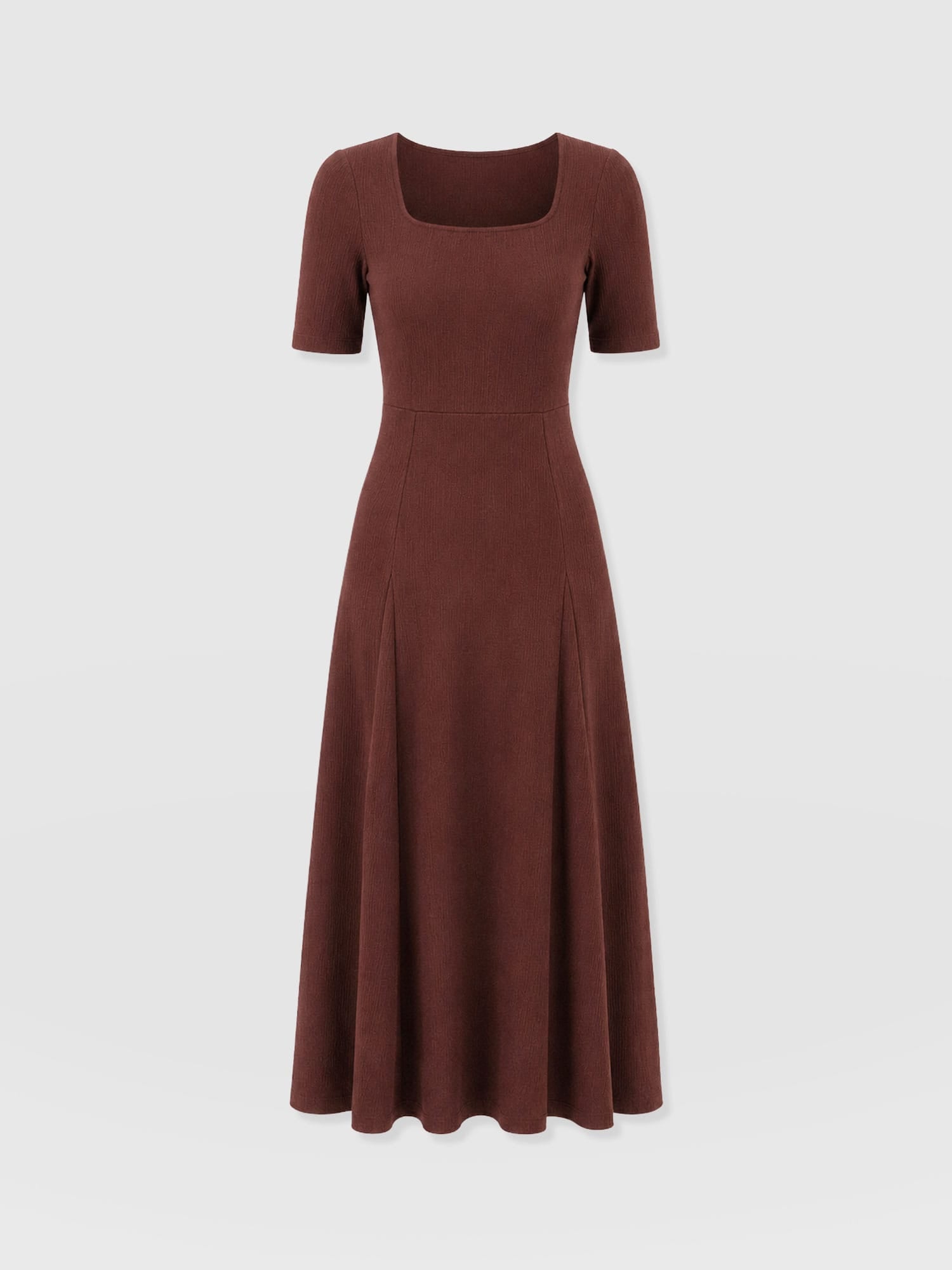Akia Short Sleeve Dress - Maroon Textured - Women's Dresses | Saint and Sofia® EU