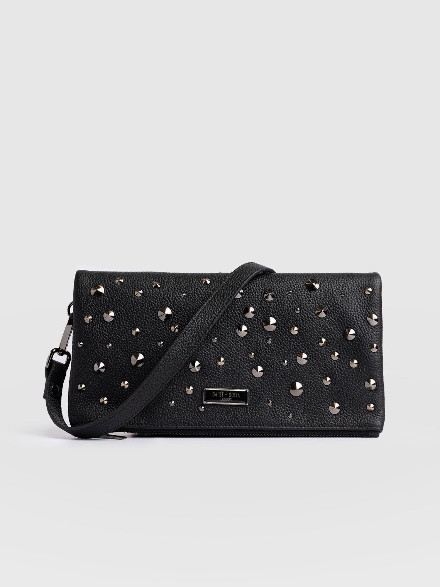 Alexis Studded Clutch Black Women's Bags Saint Sofia® EU
