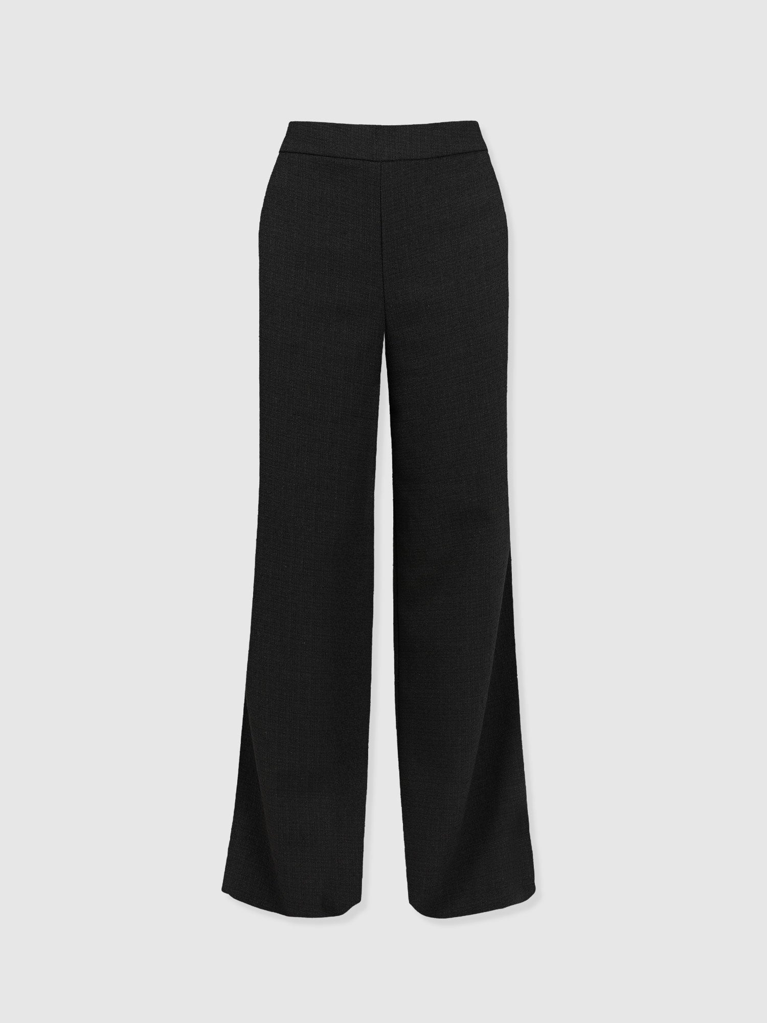 Arden Wide Leg Pant - Black Boucle - Women's Trousers | Saint + Sofia® EU