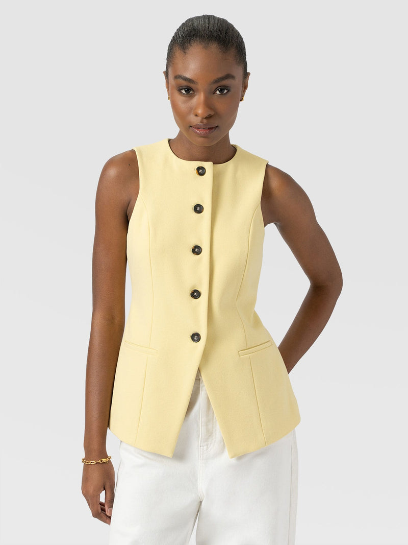 Argent Waistcoat - Butter Yellow - Women's Jackets | Saint + Sofia® EU