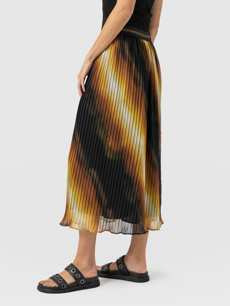 Aria Pleated Skirt - Yellow Gradient - Women's Skirts | Saint and Sofia® EU