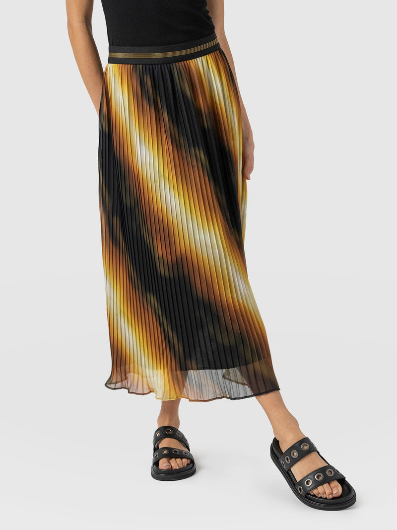 Aria Pleated Skirt - Yellow Gradient - Women's Skirts | Saint and Sofia® EU