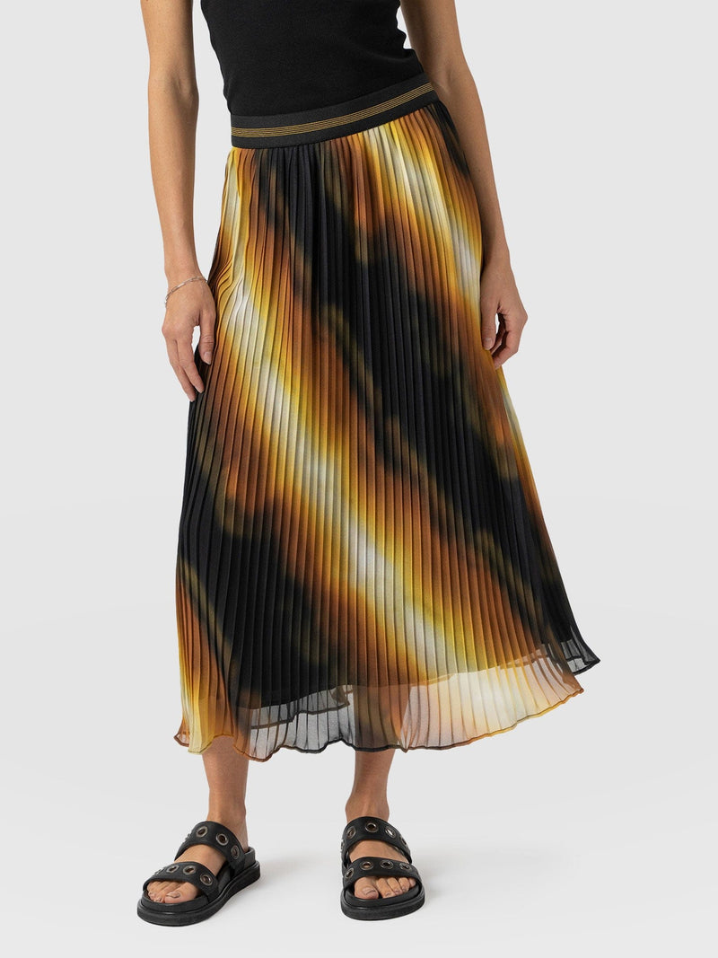 Aria Pleated Skirt - Yellow Gradient - Women's Skirts | Saint and Sofia® EU