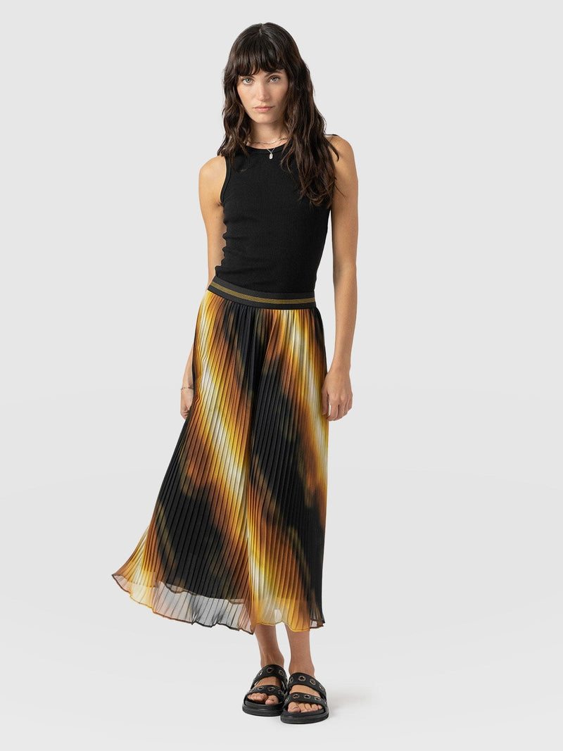 Aria Pleated Skirt - Yellow Gradient - Women's Skirts | Saint and Sofia® EU