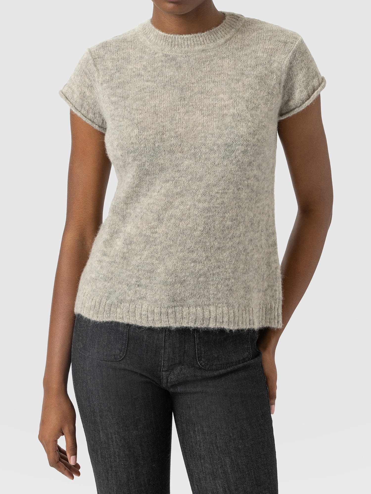 Ariella Baby Tee - Grey - Women's Jumpers | Saint and Sofia® EU