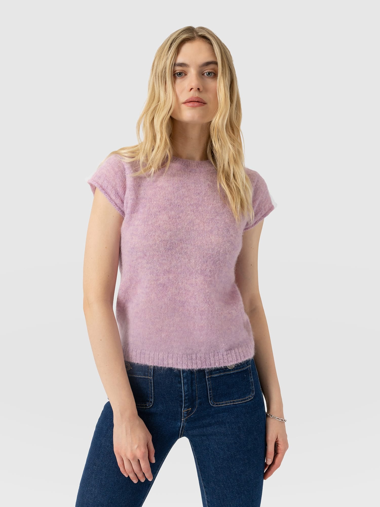 Ariella Baby Tee - Lilac Pink - Women's Jumpers | Saint and Sofia® EU