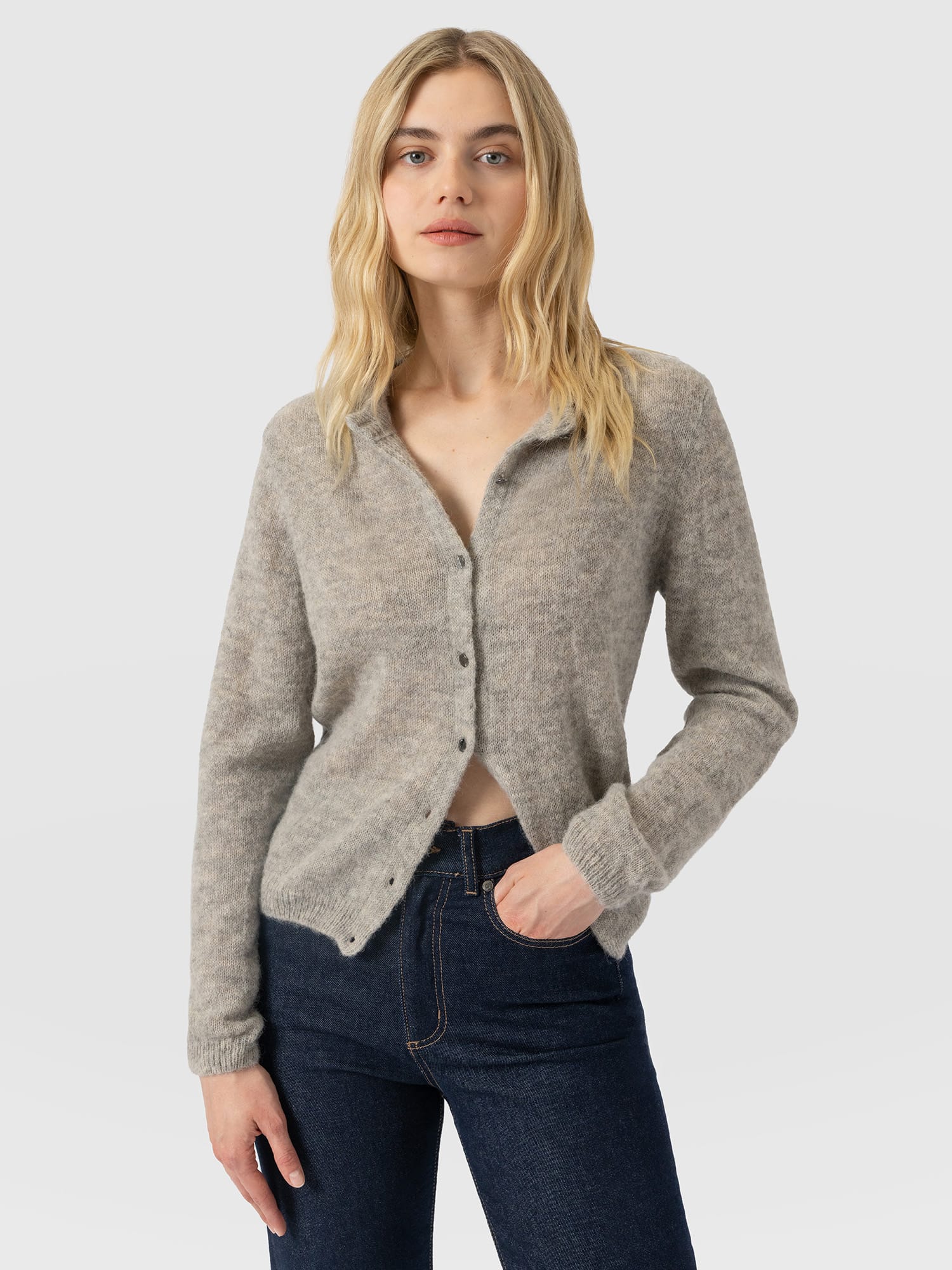 Ariella Cardigan Grey - Women's Cardigans | Saint and Sofia® EU