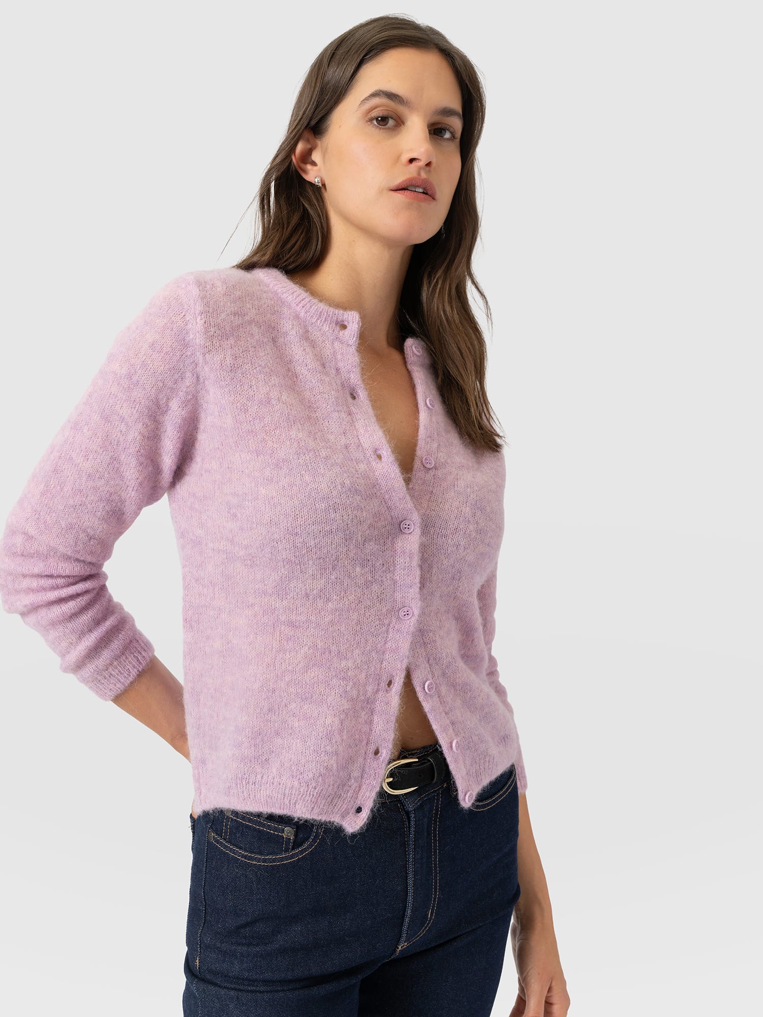 Ariella Cardigan - Lilac Pink - Women's Jumpers | Saint and Sofia® EU