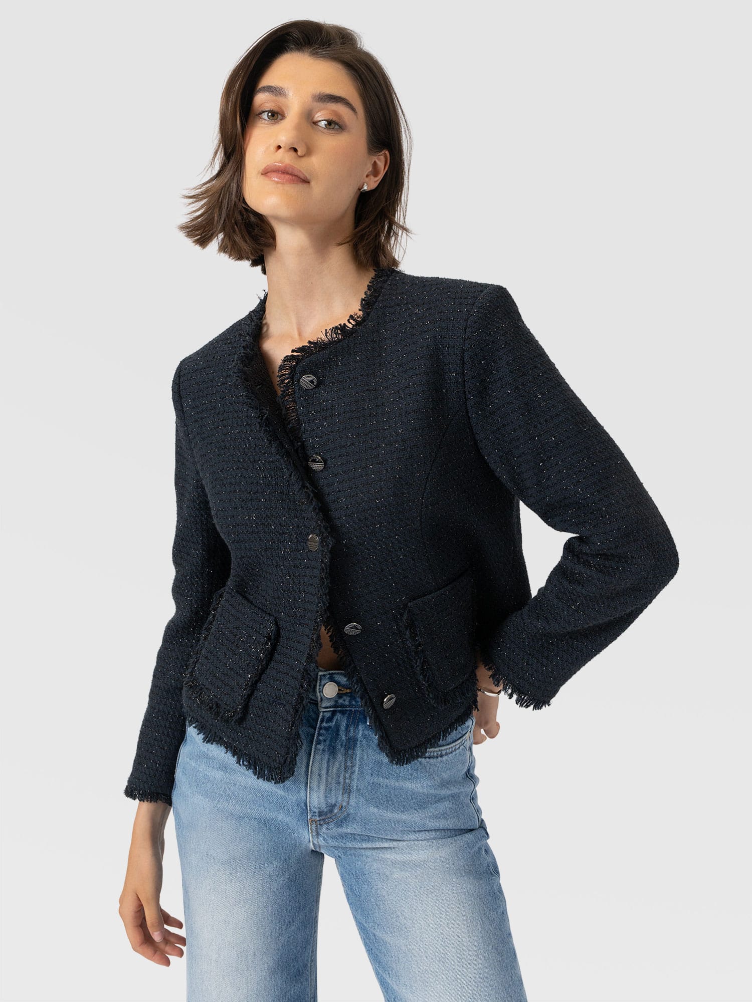 Ashby Jacket Navy - Women's Jackets | Saint and Sofia® EU