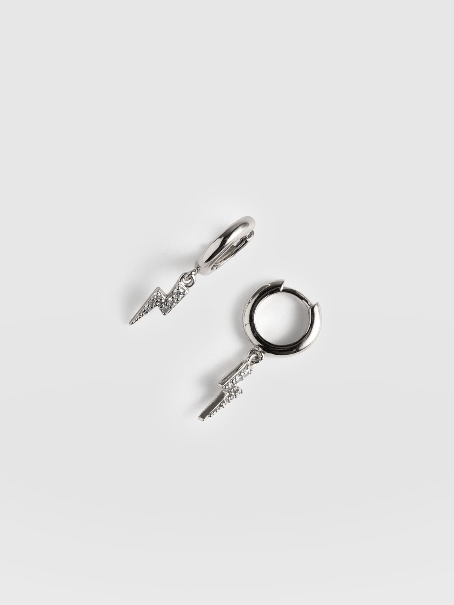 Astral Lightning Charm Drop Earrings Silver - Women's Jewellery | Saint + Sofia® EU