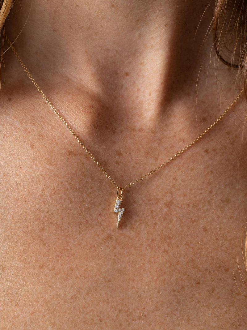 Astral Lightning Charm Necklace Gold - Women's Jewellery | Saint + Sofia® EU