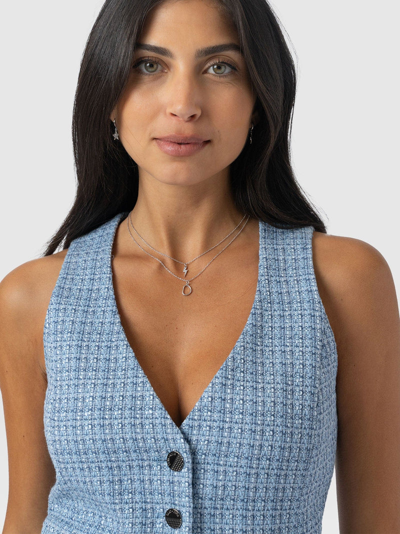 Astrid Waistcoat Pale Blue - Women's Blazers | Saint + Sofia® EU