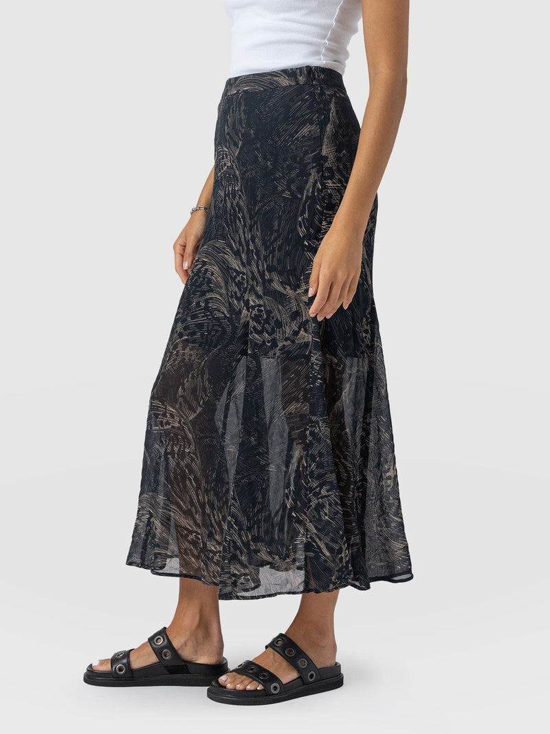 Audrey Skirt Spot Feather - Women's Skirts | Saint and Sofia® EU