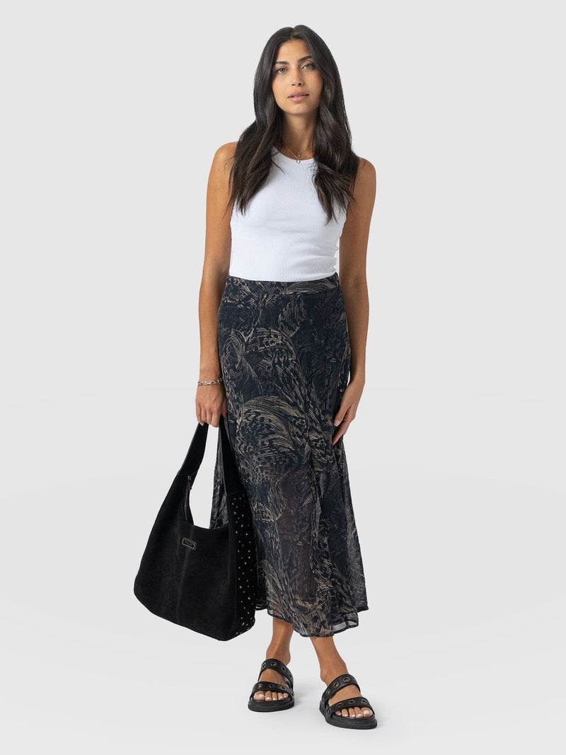 Audrey Skirt Spot Feather - Women's Skirts | Saint and Sofia® EU