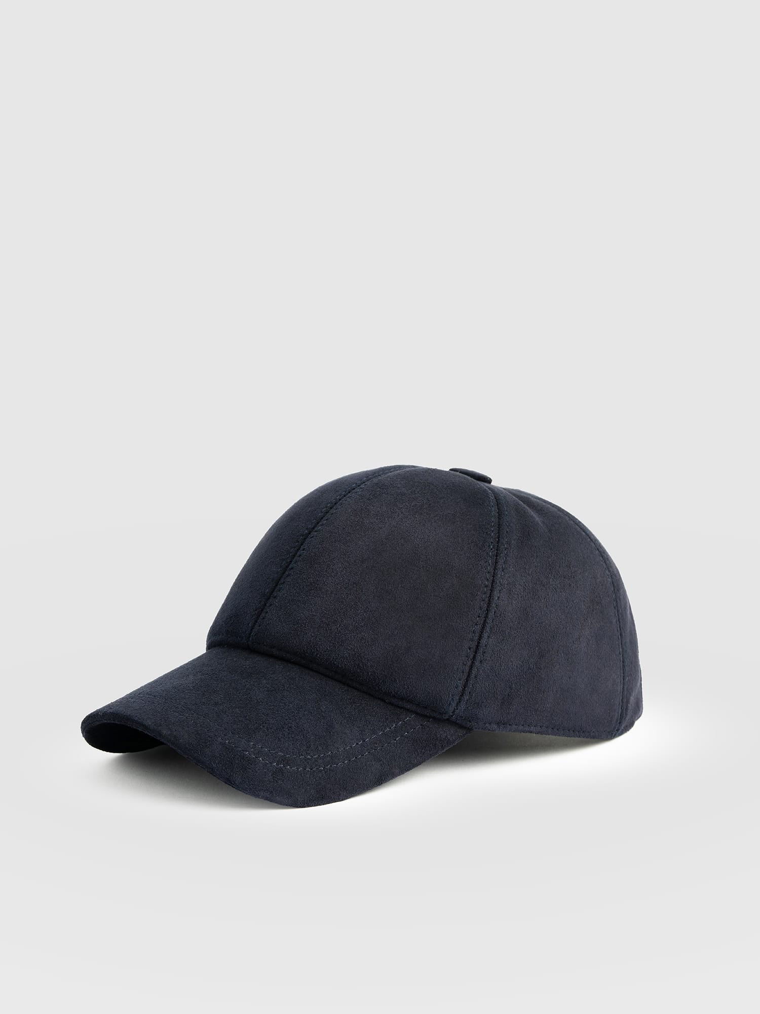 Avalon Baseball Cap - Navy Suede - Women's Scarves | Saint and Sofia® EU