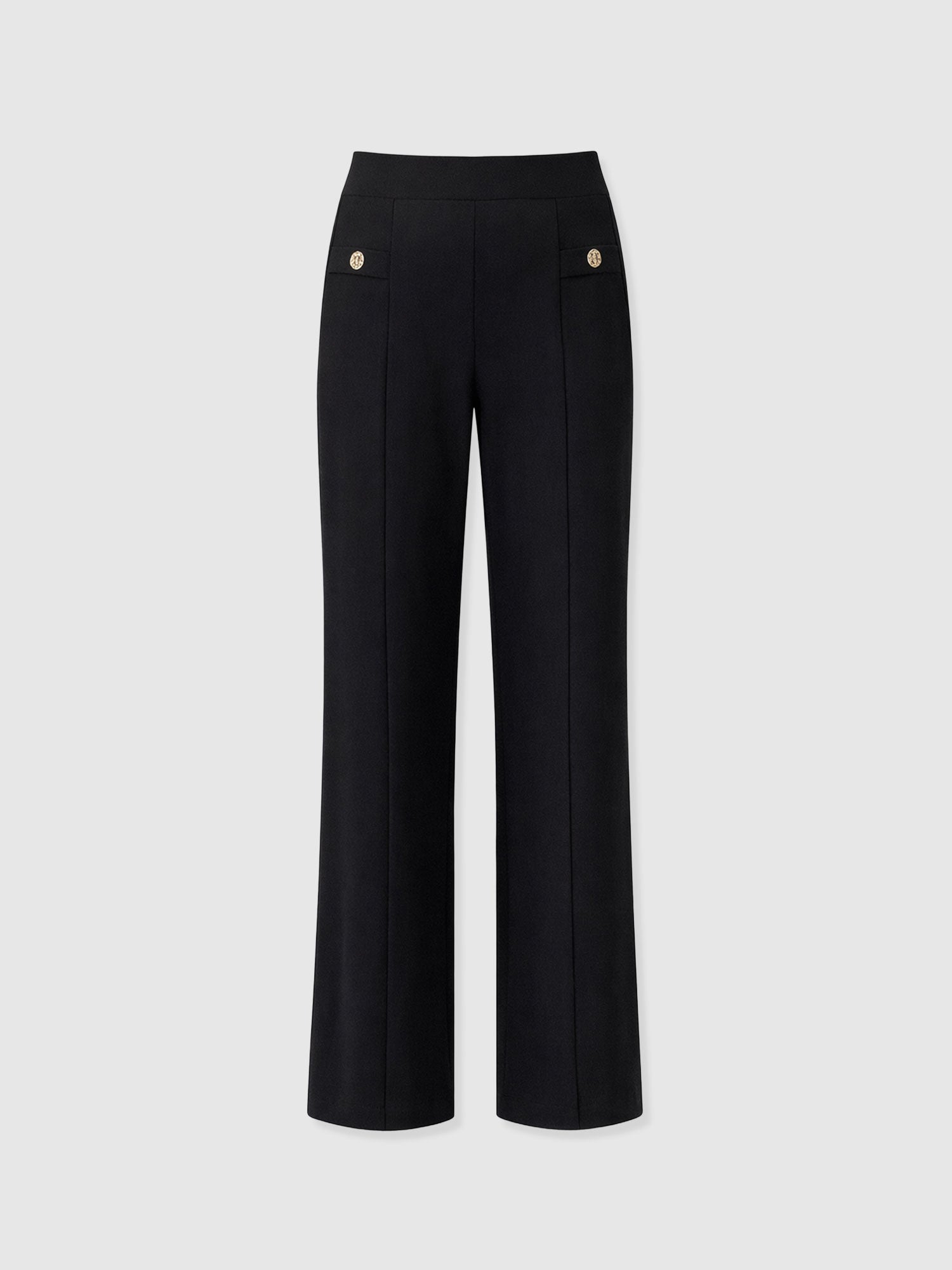 Averie Wide Leg Pant - Black Molten - Women's Trousers | Saint + Sofia® EU