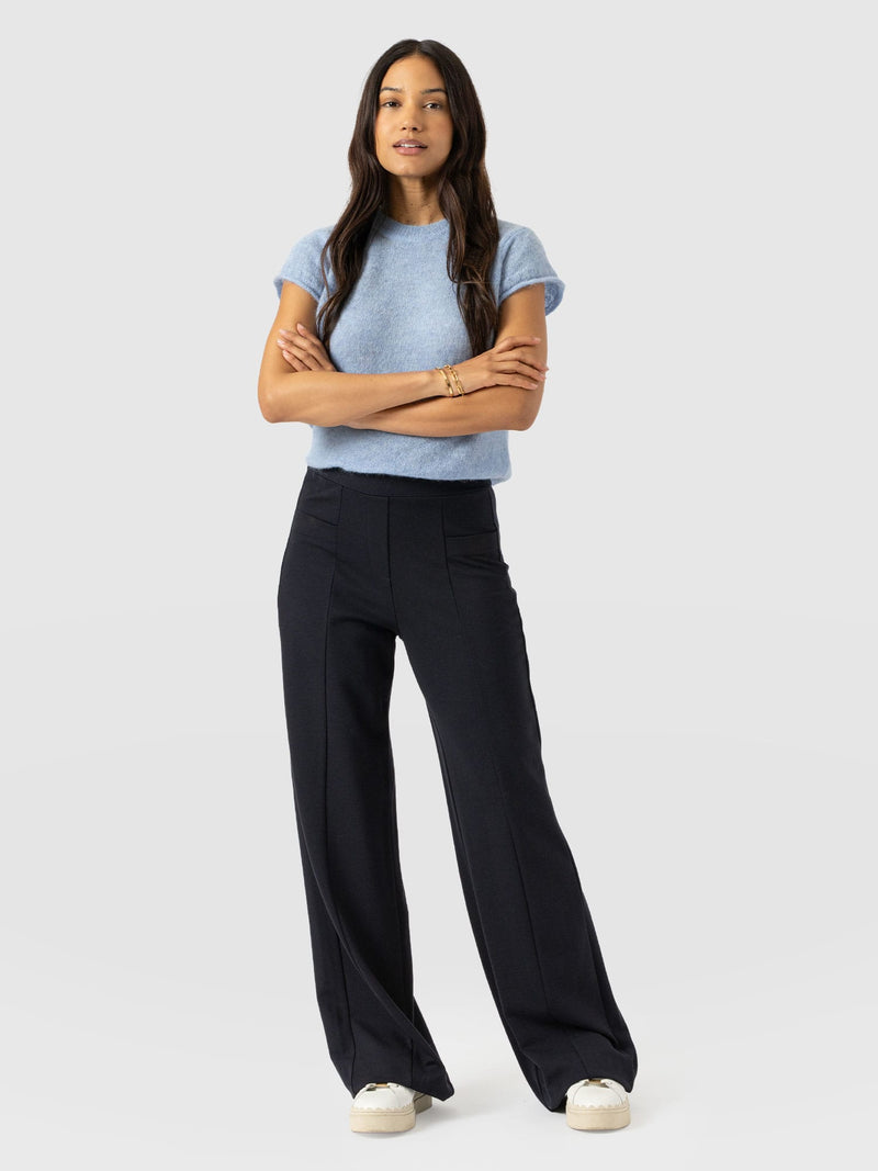 Averie Wide Leg Pant - Navy - Women's Trousers | Saint + Sofia® EU
