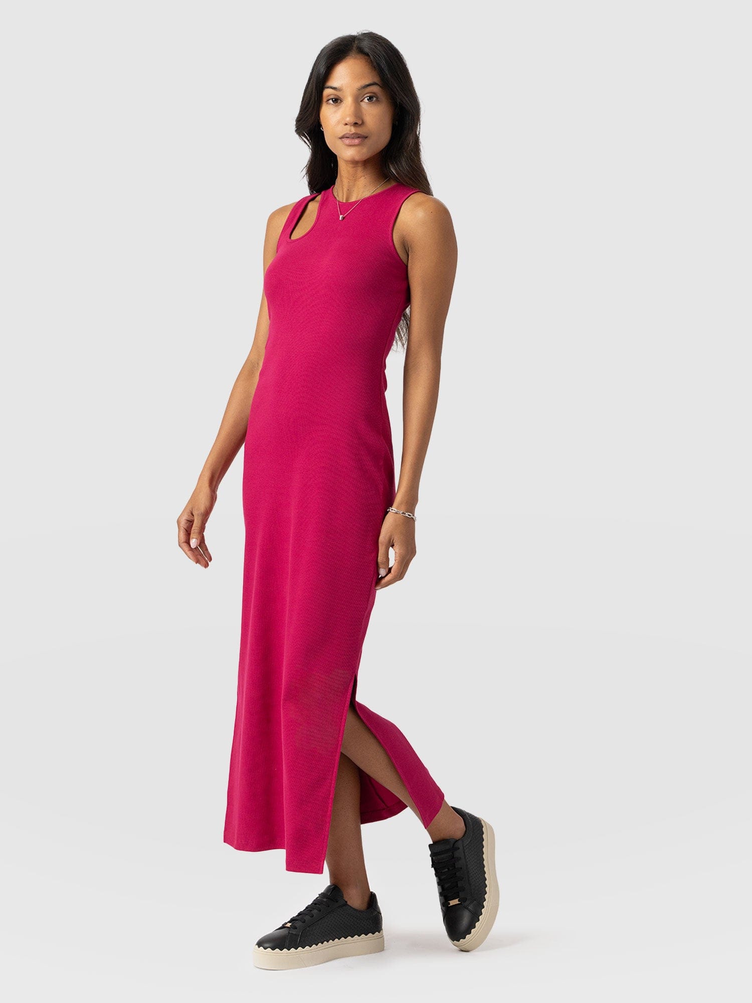 Axel Cut Out Dress - Fuchsia Pink - Women's Dresss | Saint + Sofia® EU