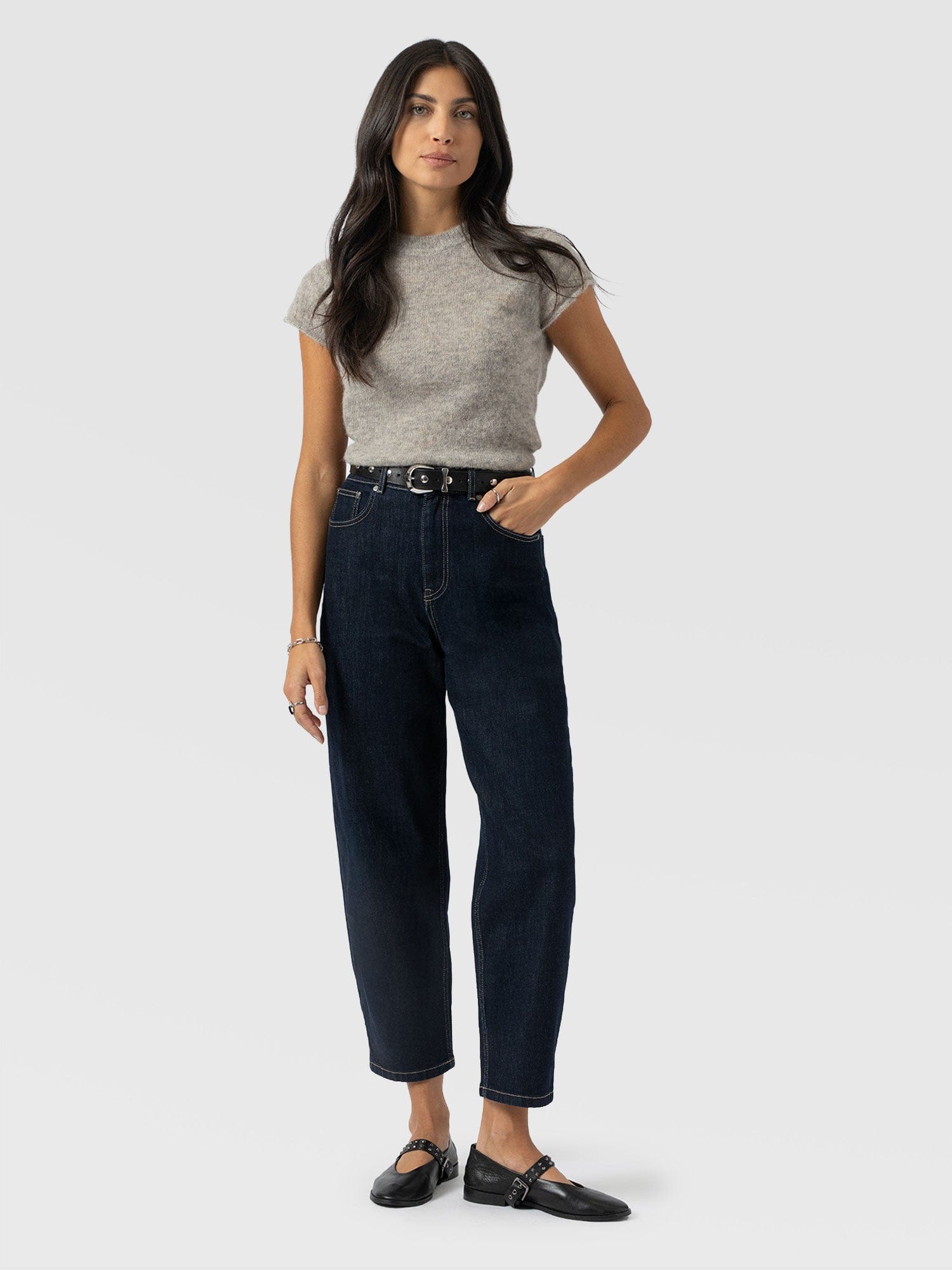 Barrel Leg Jean - Indigo - Women's Jeans | Saint + Sofia® EU