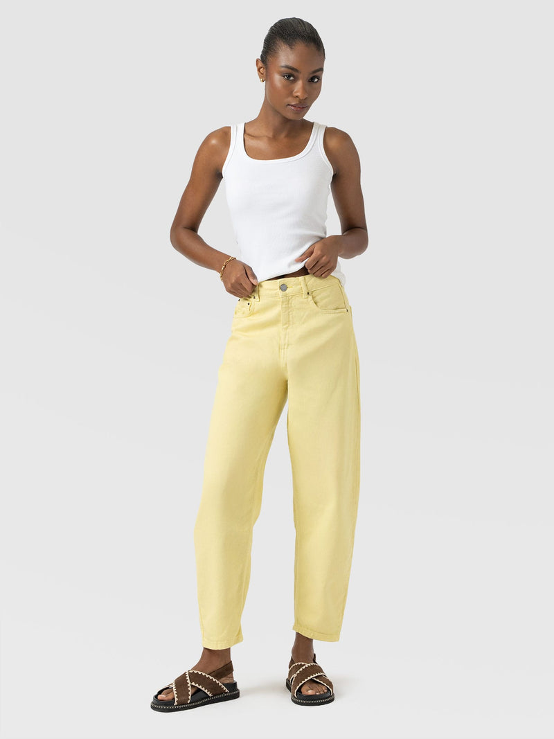 Barrel Leg Jean - Yellow - Women's Jeans | Saint + Sofia® EU