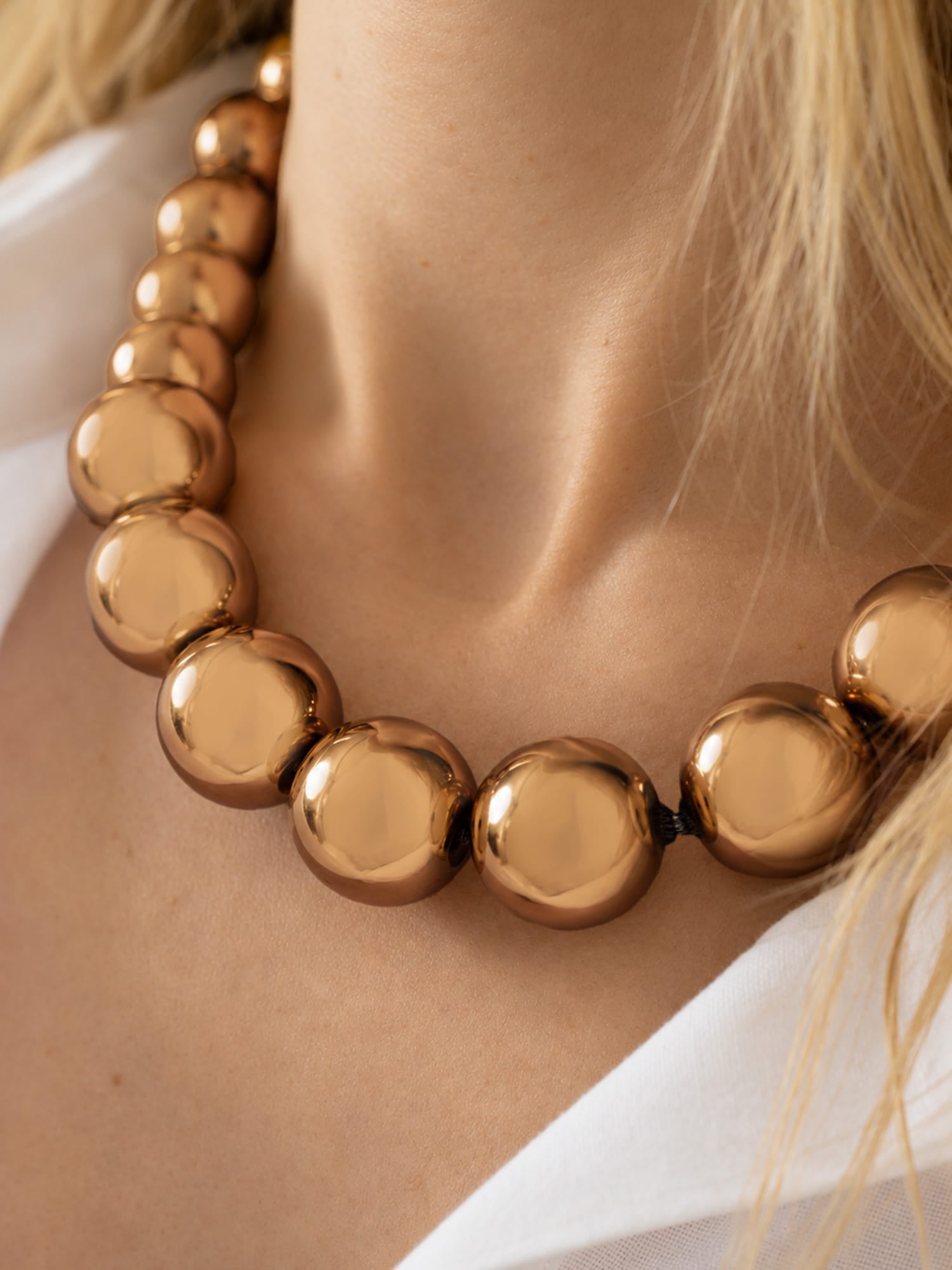 Beaded Necklace - Bronze - Women's Jewellers | Saint and Sofia® EU