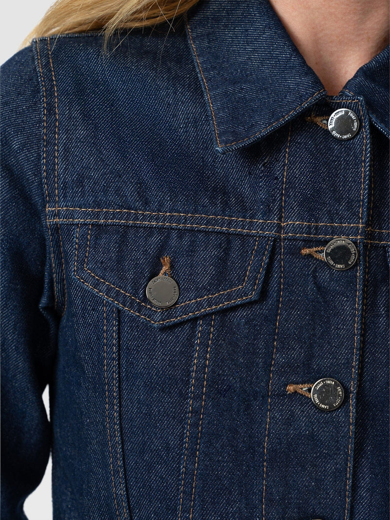 Bowie Denim Jacket - Indigo Blue - Women's Jackets | Saint + Sofia® EU