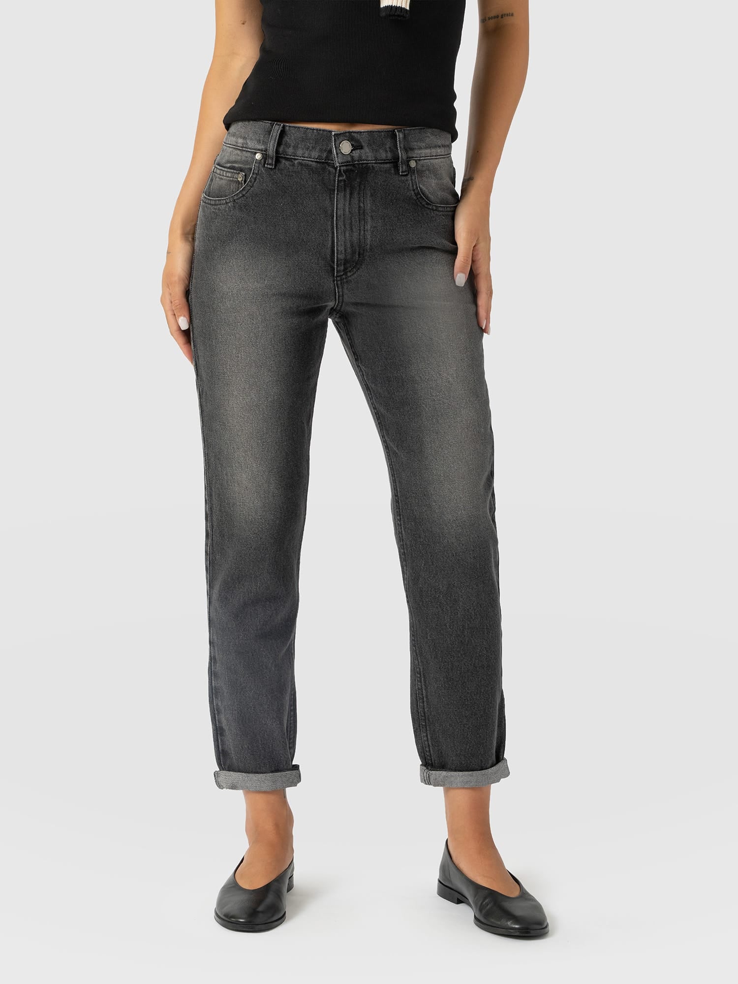 Boyfriend Jeans Black - Women's Jeans | Saint and Sofia® EU