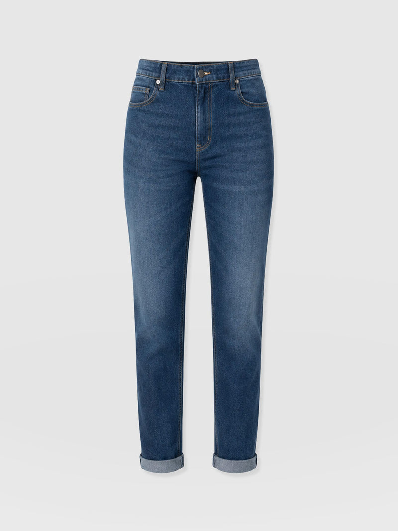 Boyfriend Jeans Mid Blue - Women's Jeans | Saint and Sofia® EU