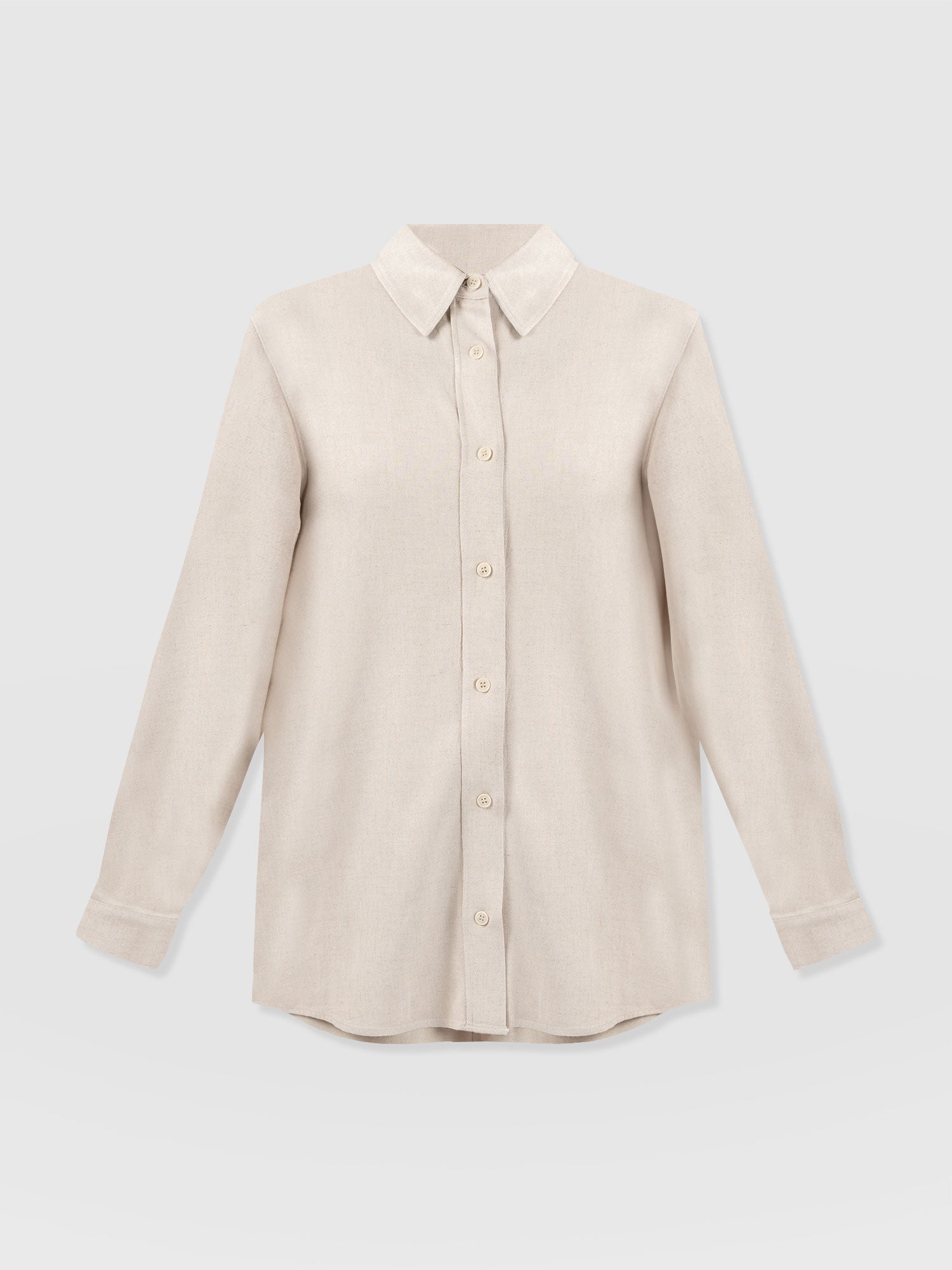 Boyfriend Shirt Oatmeal - Women's Linen Shirts | Saint + Sofia® EU