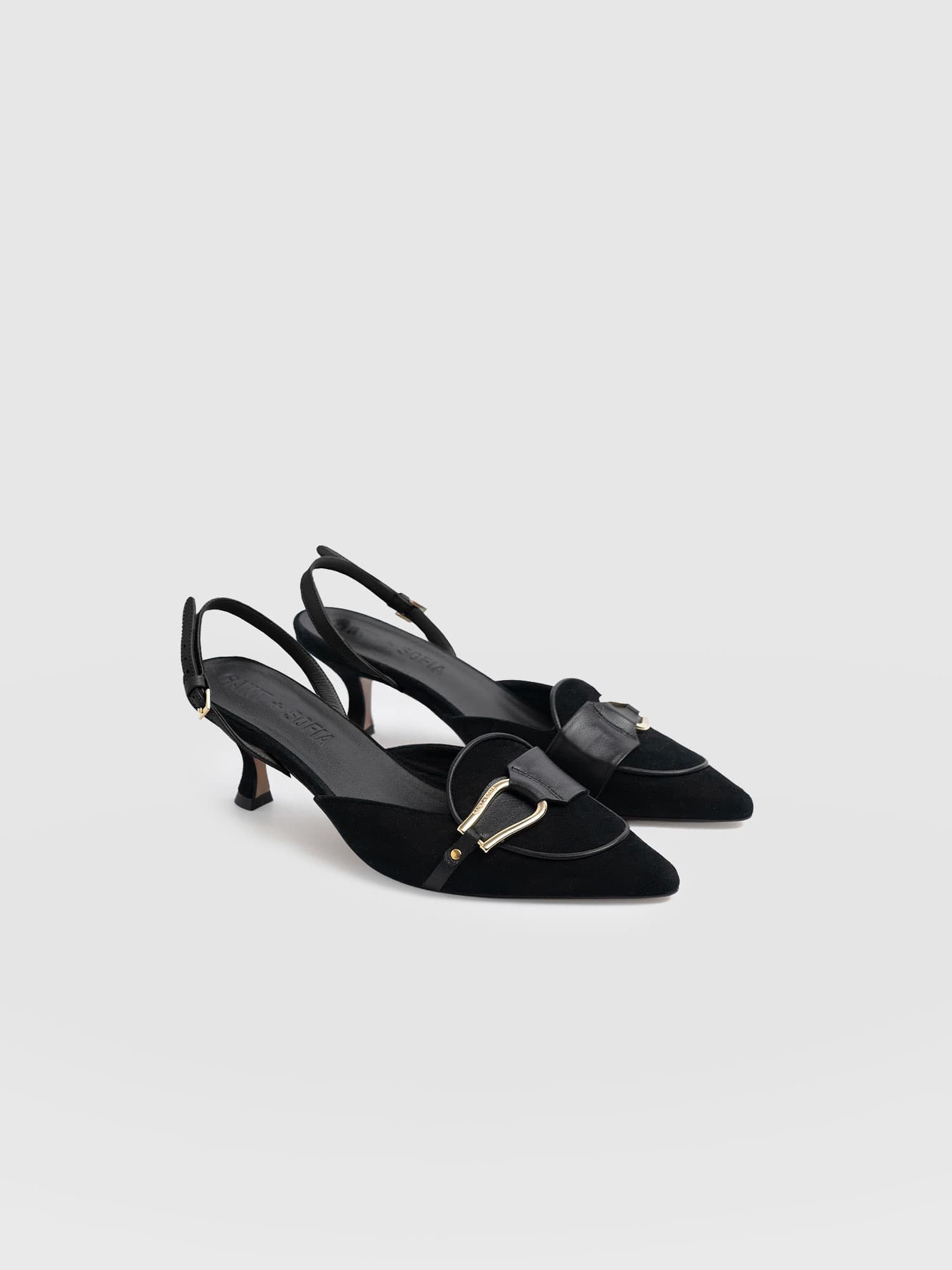 Bridget Sling Back Heels - Black - Women's Sandalss | Saint + Sofia® EU