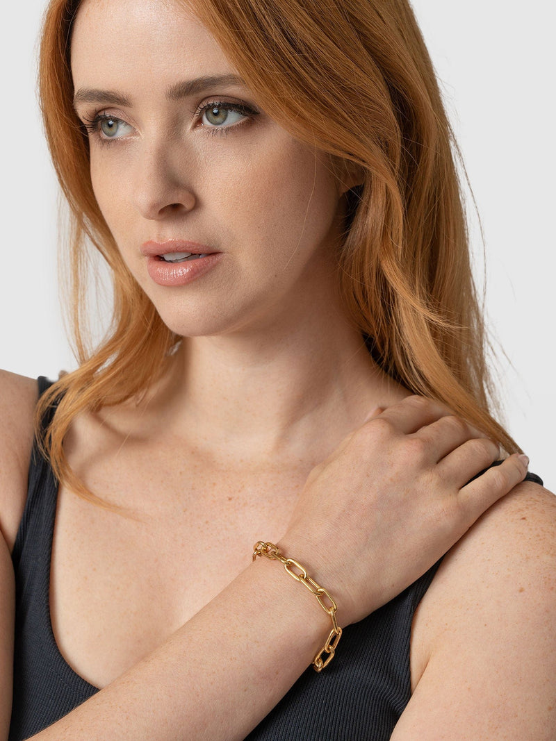 Cable Chain Bracelet Gold - Women's Jewellery | Saint + Sofia® EU
