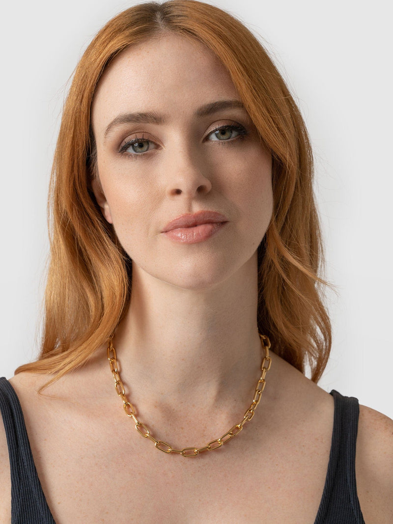 Cable Chain Necklace Gold - Women's Jewellery | Saint + Sofia® EU