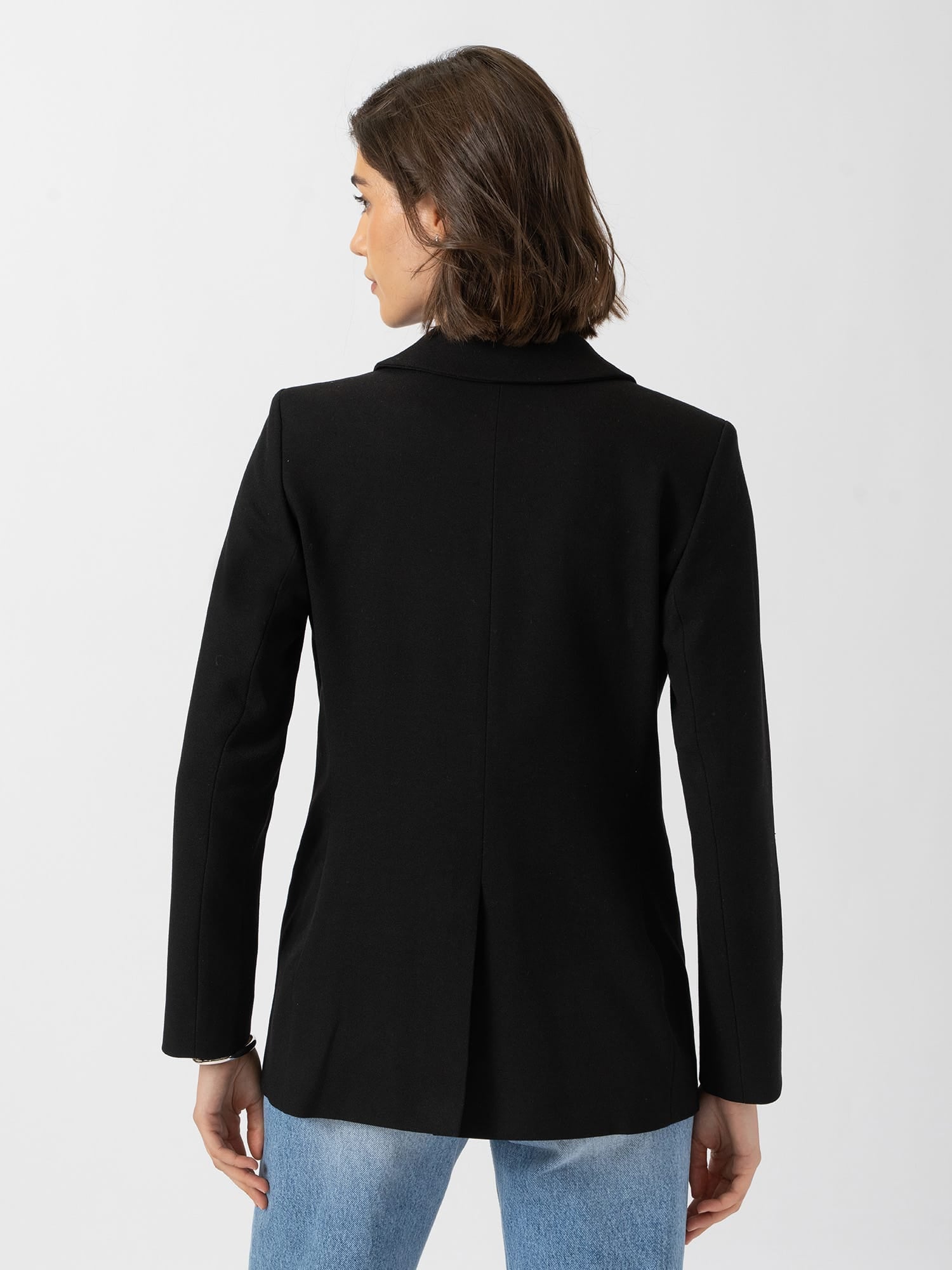 Cambridge Blazer Black Crepe - Women's Blazers | Saint and Sofia® EU