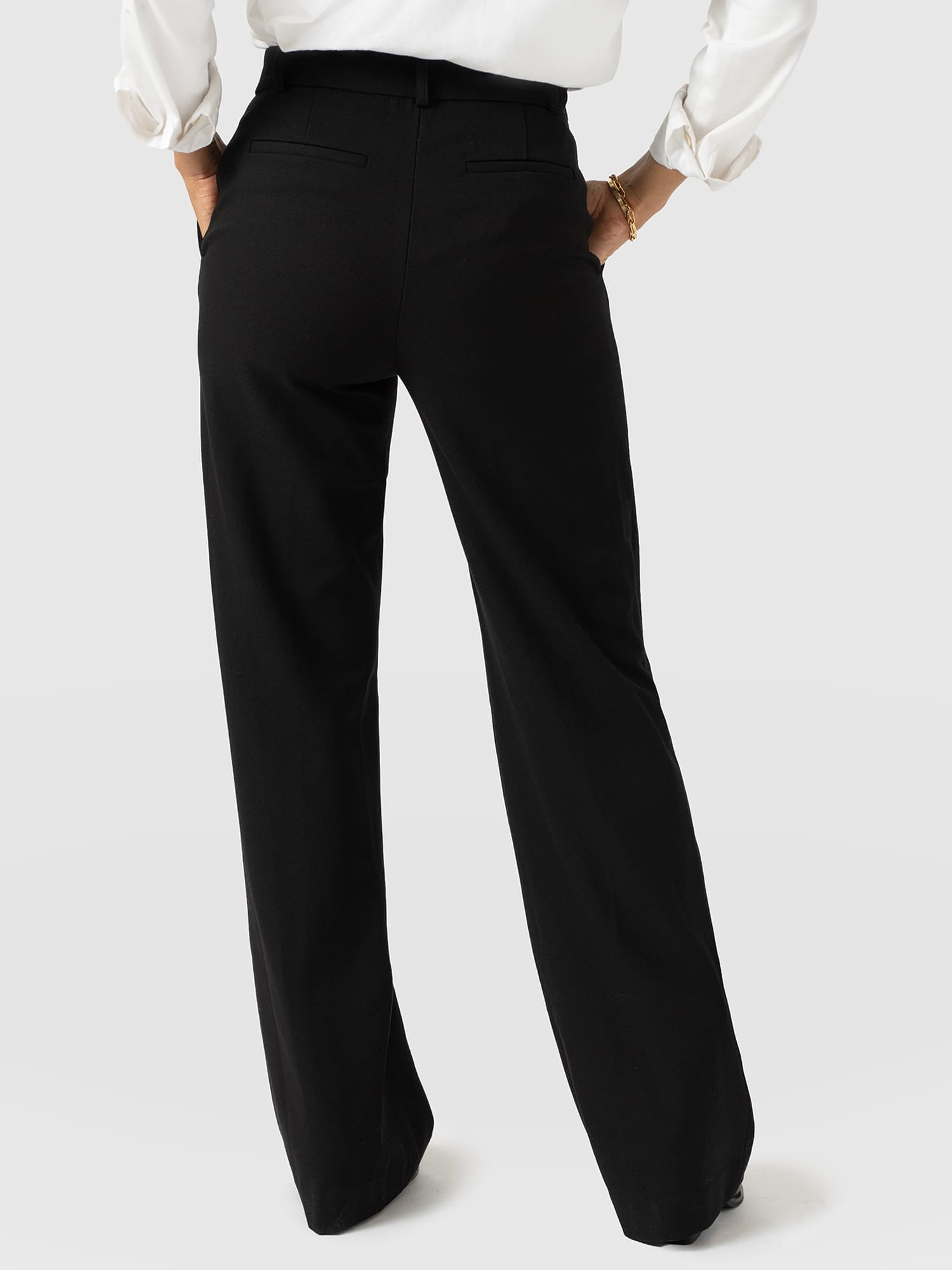 Cambridge Tailored Wide Leg Pant Black - Women's Trousers | Saint and Sofia® EU