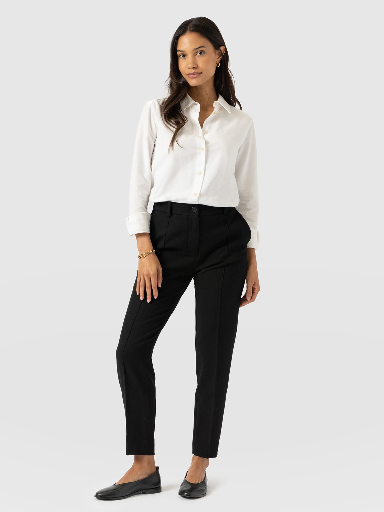 Cambridge Tapered Pant - Black - Women's Trouserss | Saint and Sofia® EU