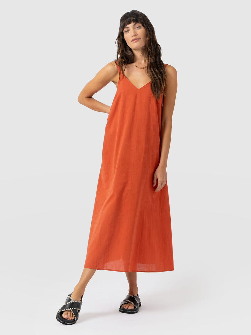Candice A - Line Dress - Burnt Orange - Women's Dresses | Saint + Sofia® EU