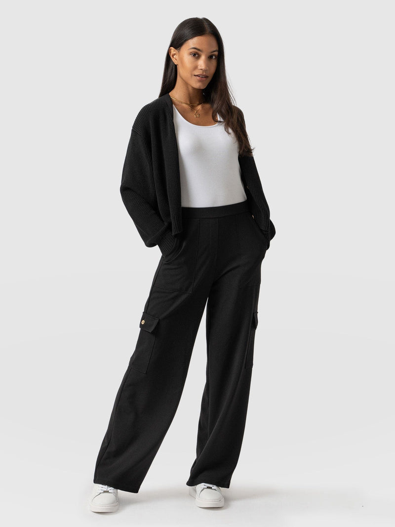 Cargo Chelsea Wide Leg Pant Black - Women's Trousers | Saint + Sofia® EU