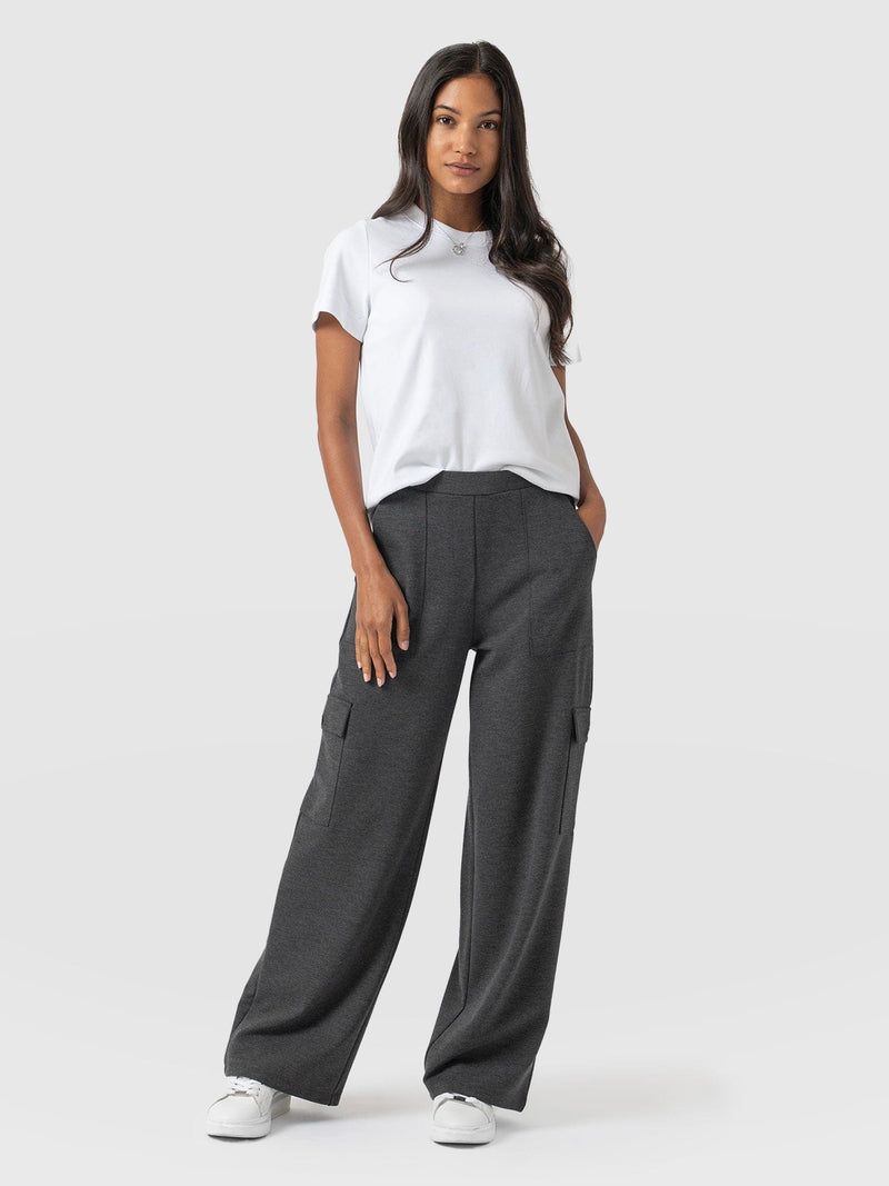 Cargo Chelsea Wide Leg Pant Charcoal - Women's Trousers | Saint + Sofia® EU