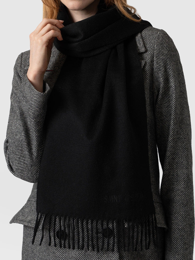 Cashmere Scarf Black - Women's Scarf | Saint + Sofia® EU