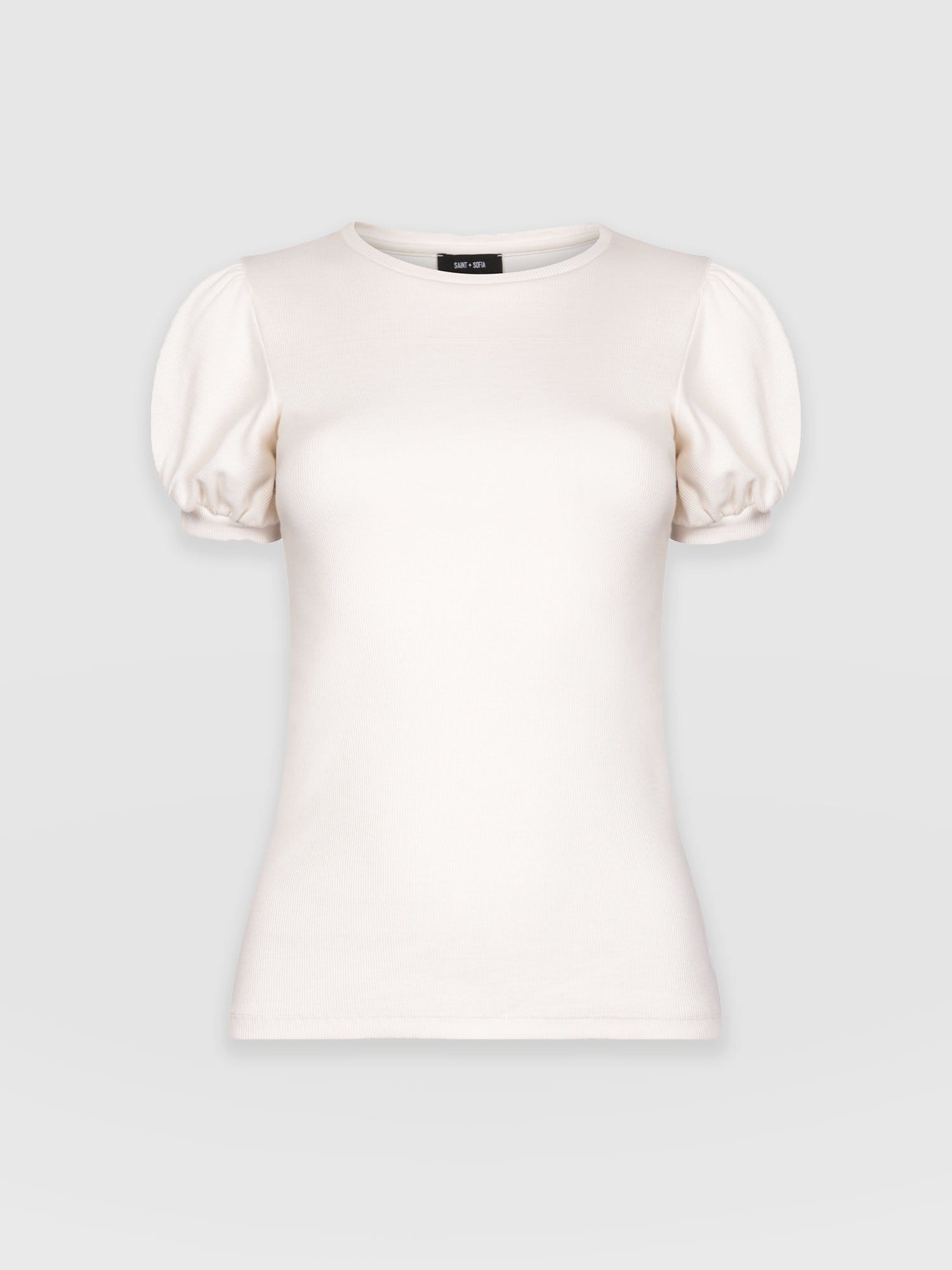Cavendish Tee Puff Sleeve Cream - Women's T-Shirts | Saint + Sofia® EU