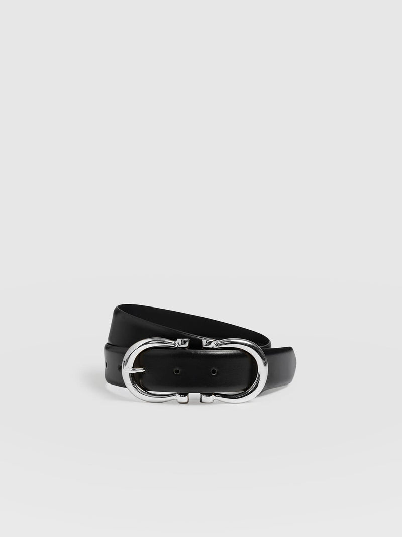Chelsea Belt - Black/Silver - Women's Accessories | Saint + Sofia® EU