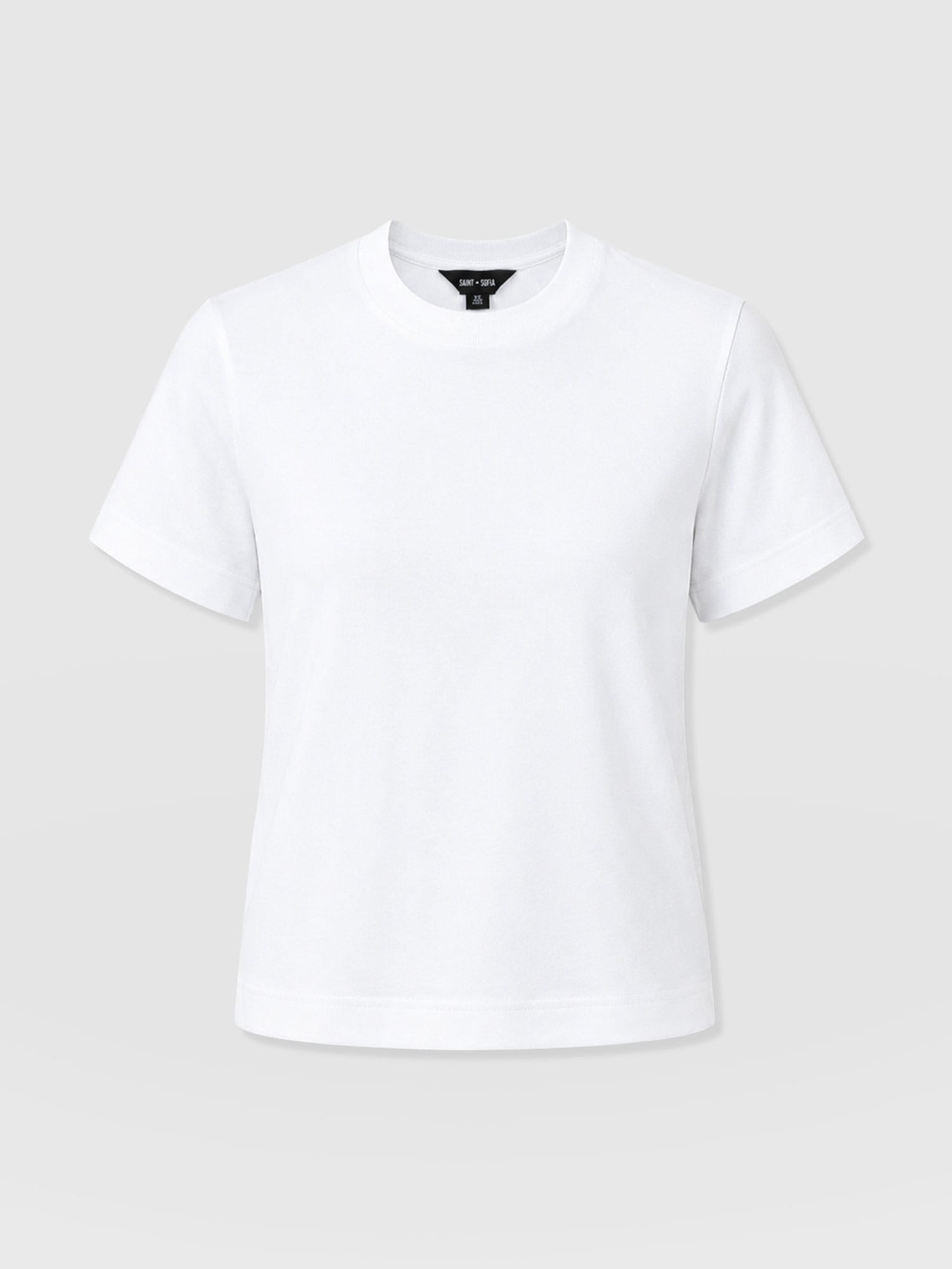 Chelsea Crew Neck Tee White - Women's T-Shirts | Saint and Sofia® EU