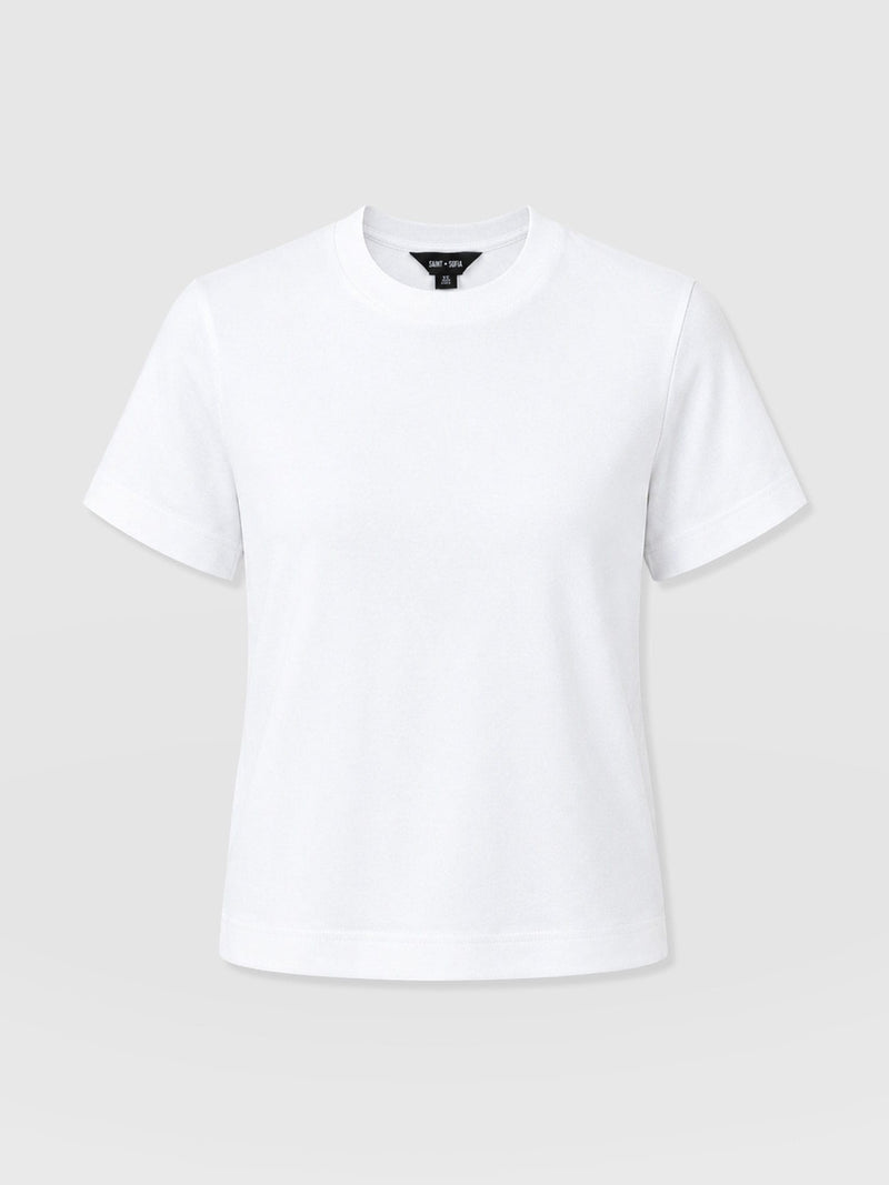 Chelsea Crew Neck Tee White - Women's T-Shirts | Saint and Sofia® EU