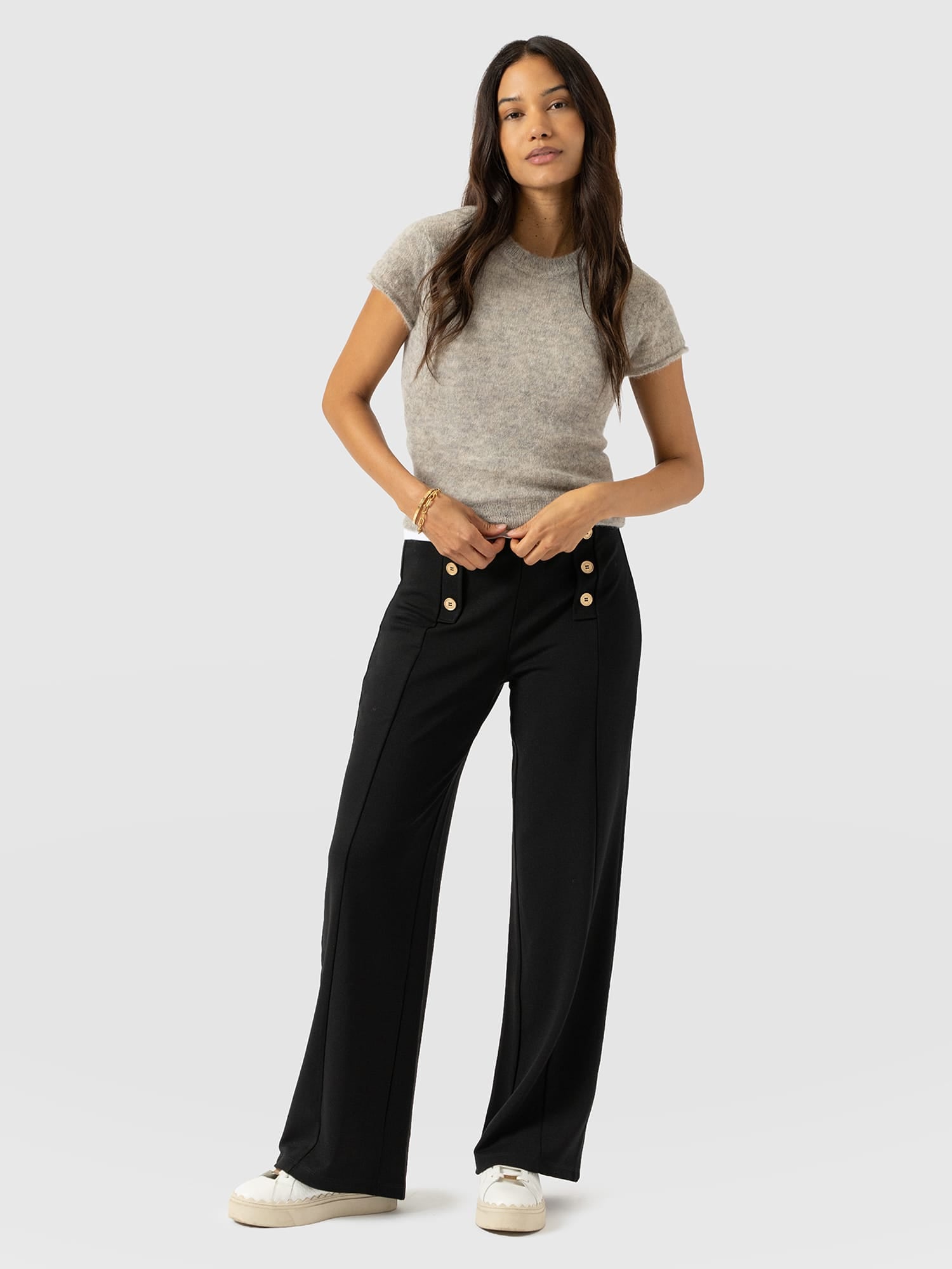 Chelsea Pant Black Jersey - Women's Trousers | Saint + Sofia® EU