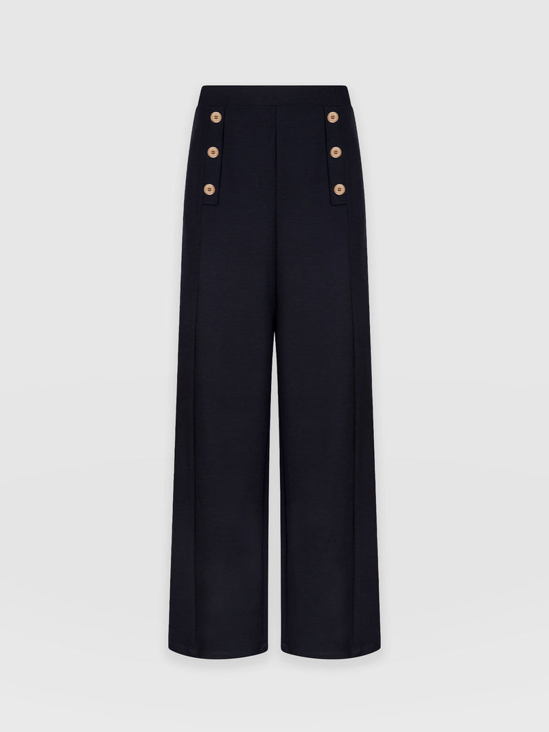 Chelsea Pant Navy Jersey - Women's Trousers | Saint + Sofia® EU