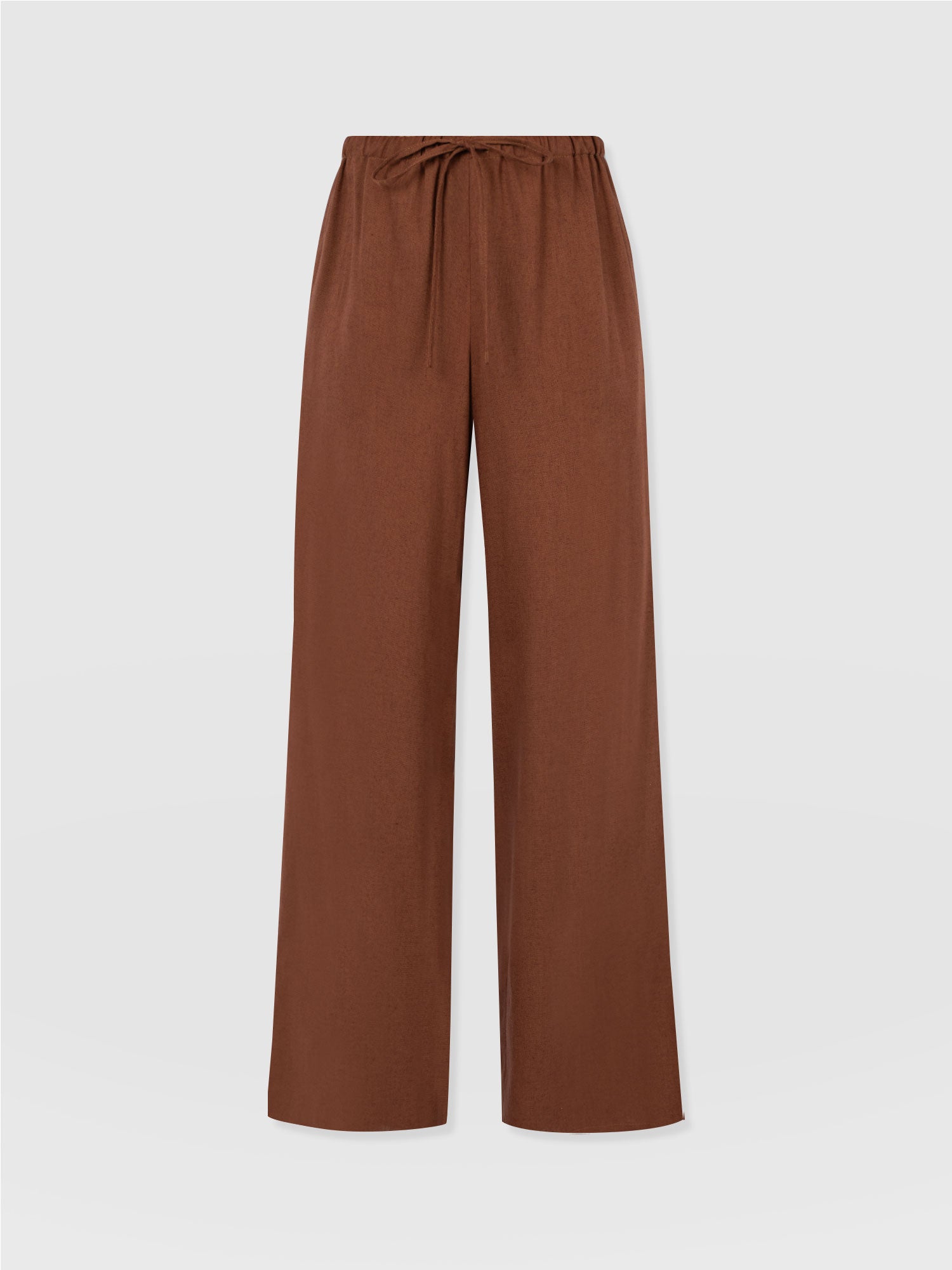 Corinne Linen Pant - Russet Brown - Women's Trousers | Saint and Sofia® EU