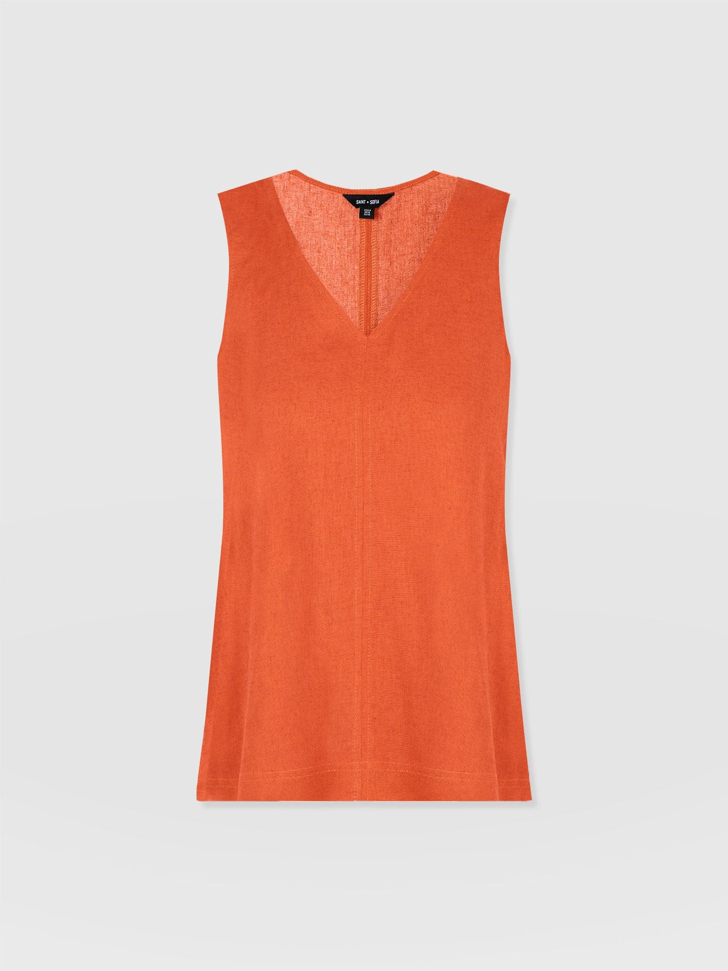 Corinne V Neck Tunic - Burnt Orange - Women's T-shirts | Saint + Sofia® EU