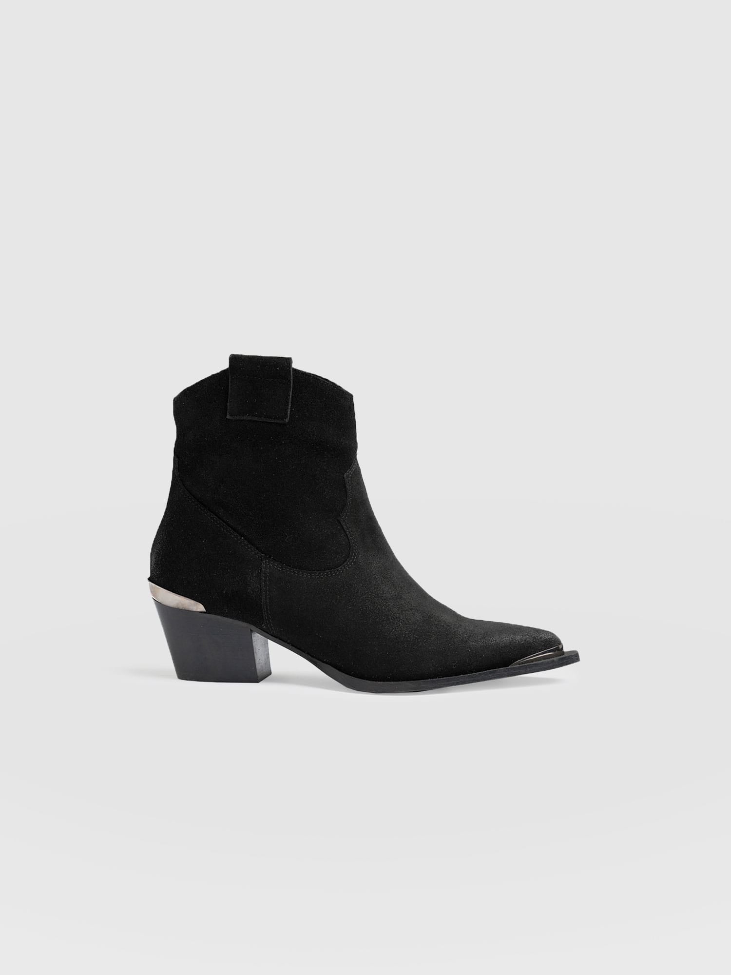 Dallas Metal Boot Black - Women's Leather Boots | Saint + Sofia® EU